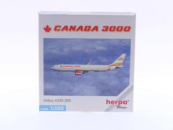 Schaal 1:500 Herpa 508360 Canada 3000 - Airbus A330-200 R..., Ophalen of Verzenden, Gebruikt