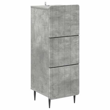vidaXL Ladekast Betongrijs 33 x 34,5 x 92 cm Bewerkt hout, Verzenden, Nieuw
