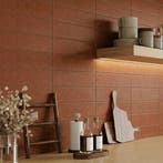 Wandtegel Handvorm Decor Boch Magnes Bruin Mat 7,5x30, Nieuw, 20 tot 40 cm, 10 m² of meer, Wandtegels