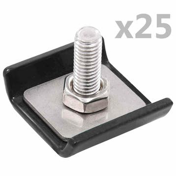 vidaXL Rastermatverbinding 25 sets antraciet, Tuin en Terras, Tuinhekken en Hekwerk, Verzenden, Nieuw