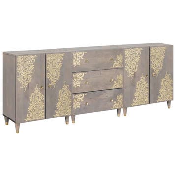 vidaXL Badkamerkast set 3 st 180 x 33 x 75 cm Massief Mango, Verzenden, Nieuw