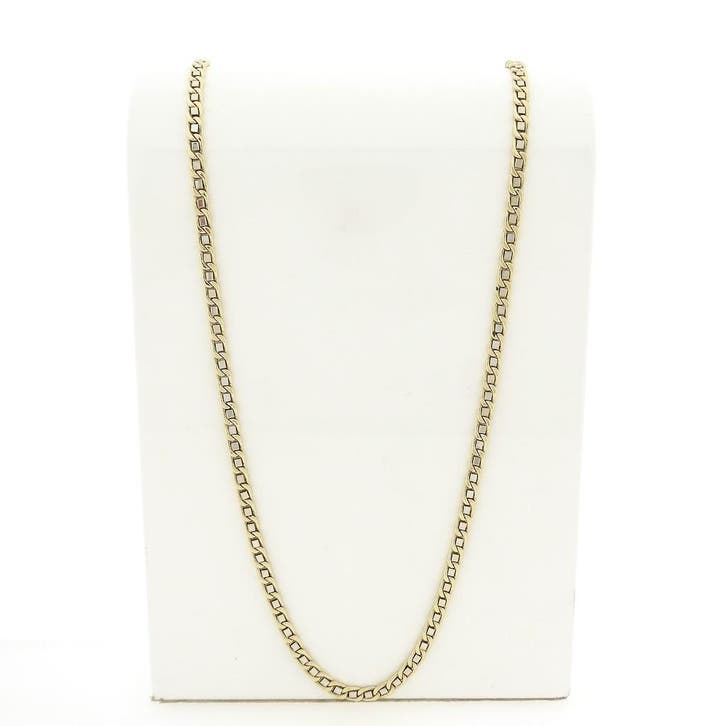Gouden lange gourmetschakel ketting, Bijoux, Sacs & Beauté, Colliers, Enlèvement ou Envoi