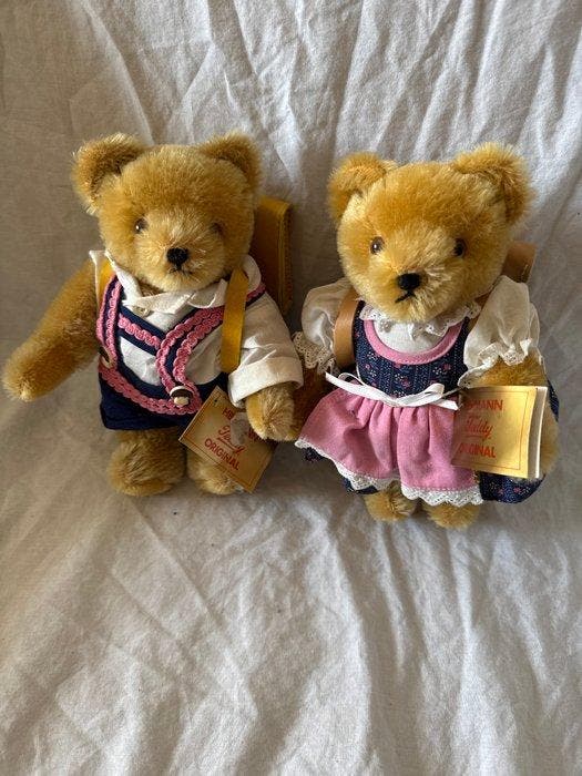 Hermann Teddy Original - Teddybeer 2x Schul-Teddybären 20cm, Antiquités & Art, Antiquités | Jouets