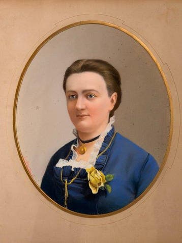 Emil von Klapka (XIX) - Portrait of a noble woman, Antiek en Kunst