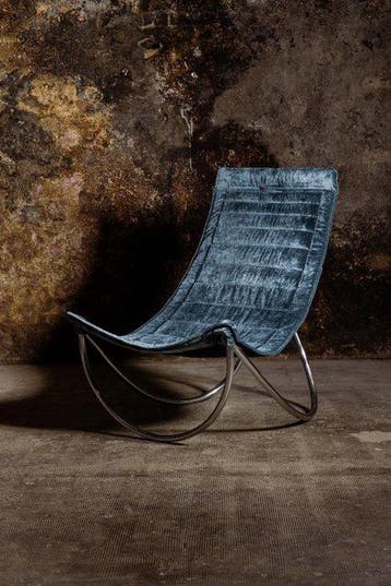 GpuntoStudio - Chaise longue - vleermuis - Textiel, Staal