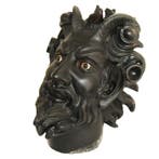 sculptuur, TESTA DI FAUNO DANZANTE - 29 cm - Was