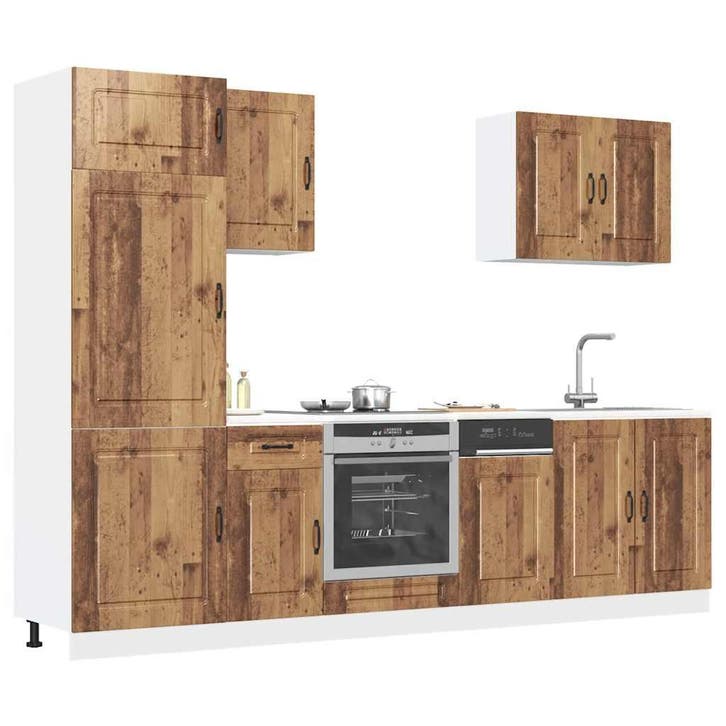 vidaXL 7-delige Keukenkastenset Kalmar bewerkt hout oud, Maison & Meubles, Armoires | Autre, Envoi