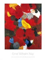 Ernst Wilhelm Nay - “Yellow feather in red, 1959.