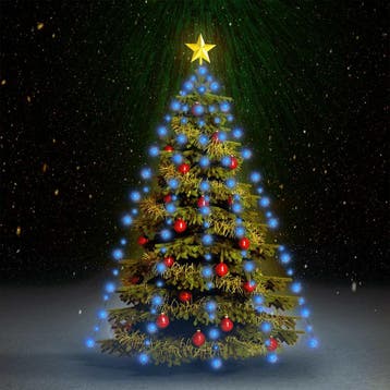vidaXL Kerstboomverlichting met 150 LEDs blauw net 150 cm, Verzenden