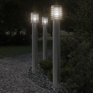 vidaXL Vloerlamp voor buiten 110 cm roestvrijstaal, Verzenden, Nieuw