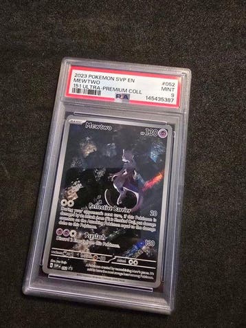 Pokémon - 1 Graded card - Mewtwo 052 Foil, Full art - PSA 9