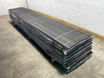Veiling - 75x Vuren open gevelbekleding board zwart 430x18x1