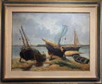 European school (XIX-XX), signed R. Pujo - Marine Port de