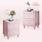 Nachtkastje set van 2 - Bijzettafel - Opbergkastje - 50x40x6, Verzenden