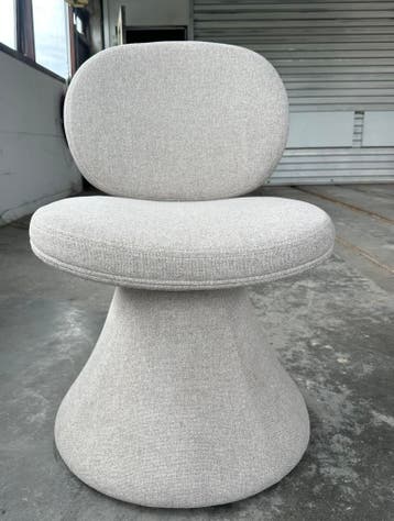 Polspotten Draaibare Stoel Gestoffeerd Grijs - Fauteuil, Maison & Meubles, Verzenden