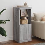 vidaXL Dressoir met LED-verlichting 41x37x100 cm grijs, Verzenden