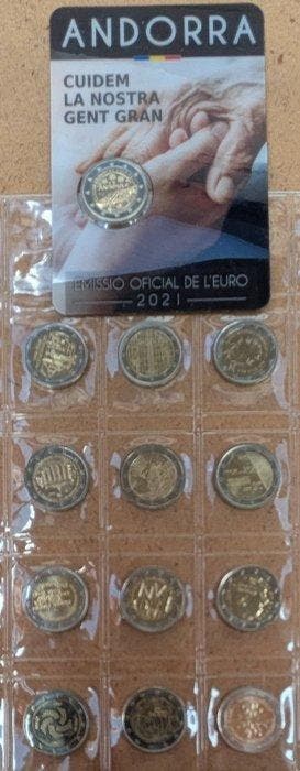 Europa. 2 Euro 2017/2026 (13 stuks) (Zonder minimumprijs), Postzegels en Munten