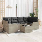 vidaXL Tuinbank Set Lichtgrijs 55 x 55 x 37 cm poly rattan, Verzenden, Nieuw