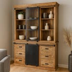 Buffetkast Mangohout Milan 140 Recht, Verzenden, Nieuw, Overige houtsoorten, Industriële meubels