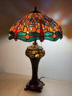 XXL Tiffany stijl tafellamp Studio Orange DRAGONFLY lamp met
