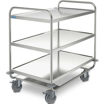 Serveerwagen | RVS | 3 Niveaus (1000x600) | Zware Belasting, Verzenden