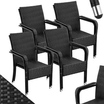 Wicker tuinstoel Girona, stapelbaar, draagkracht 120 kg, Verzenden, Nieuw