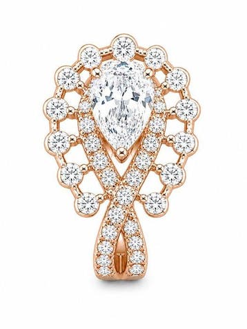 Oorbellen - 14 karaat Roségoud - 1.21ct. tw. Diamant, Handtassen en Accessoires, Nieuw