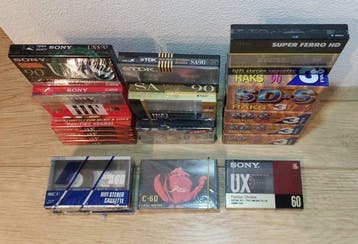 TDK , Maxell , Sony , Hema , RAKS , Rose - UX-S 90 - SA 90 -, Audio, Tv en Foto, Nieuw