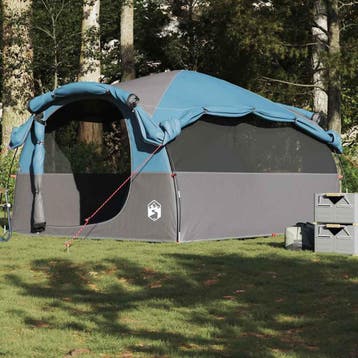 vidaXL Tunneltent 6-persoons waterbestendig blauw, Caravans en Kamperen, Verzenden, Nieuw