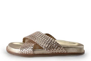 Nelson Slippers in maat 40 Goud, Kleding | Dames, Slippers, Overige kleuren, Verzenden, Zo goed als nieuw