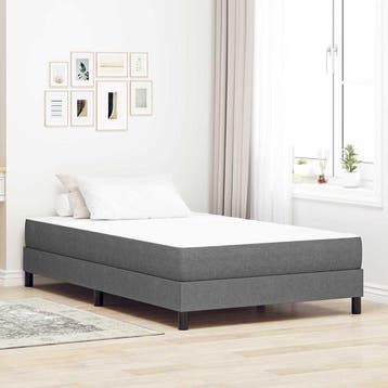 vidaXL Bedmatras met matras Lichtgrijs 120 x 190 cm Stof, Verzenden, Nieuw