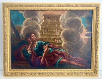 École italienne (XVII) - El sueño de Jacob, Antiek en Kunst