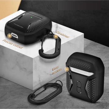 Shockproof Hoesje voor AirPods 1 / 2 met Karabijnhaak -, Verzenden, Nieuw