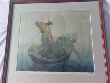 Hans Ott (1902-1981) - Männer beim Fischen