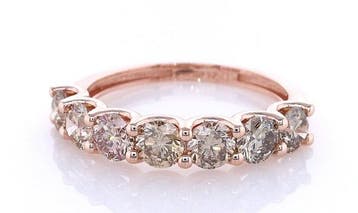 Zonder minimumprijs - Ring - 14 karaat Roségoud - 1.66ct., Handtassen en Accessoires, Ringen, Nieuw