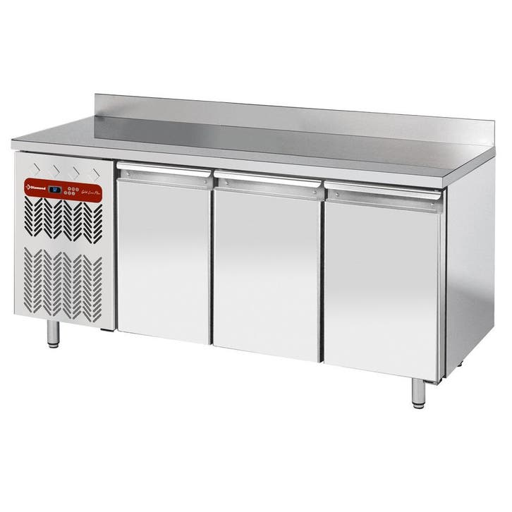 Geventileerde koeltafel "muraal", 3 deuren GN 1/1, 405 Lit., Zakelijke goederen, Horeca | Keukenapparatuur, Koelen en Vriezen