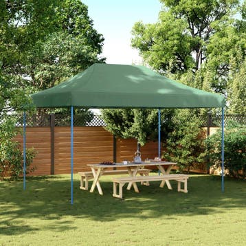 vidaXL Partytent inklapbaar pop-up 410x279x315 cm groen, Verzenden, Nieuw