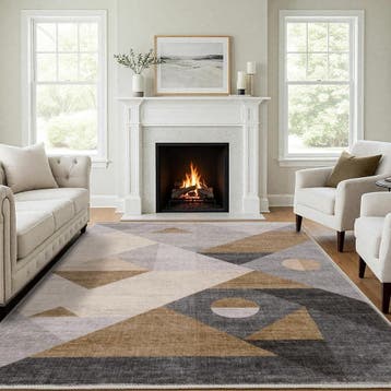 Tapis moderne taupe 140x200cm - Chic et abordable - Retou..., Verzenden, Modern, geometrisch abstract