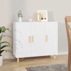vidaXL Dressoir 90x34x80 cm bewerkt hout wit, Verzenden