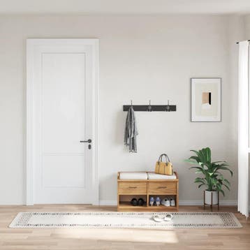vidaXL Vloerkleed wasbaar 80x300 cm lichtbeige, Verzenden