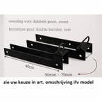 Overslag 75mm zwart kleur voor houten weidepoort (bout en