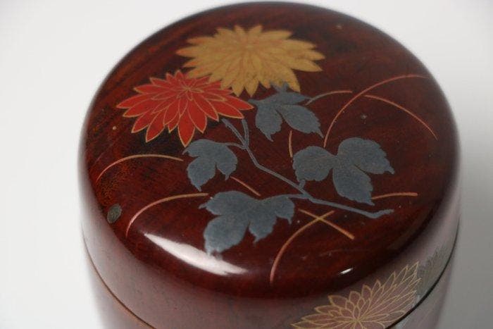 Theekistje / doosje - Hout - Chrysanthemum Maki-e, Antiek en Kunst, Antiek | Overige Antiek