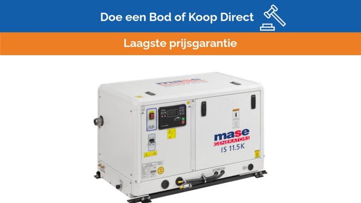 Bieden: Mase IS11.5K 12.5 KVA marine diesel generator 230V, Watersport en Boten, Bootonderdelen, Ophalen of Verzenden