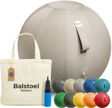 2dekans | Backerz Zitbal 65 CM - Zitballen met Hoes Linnen -, Ophalen of Verzenden, Nieuw