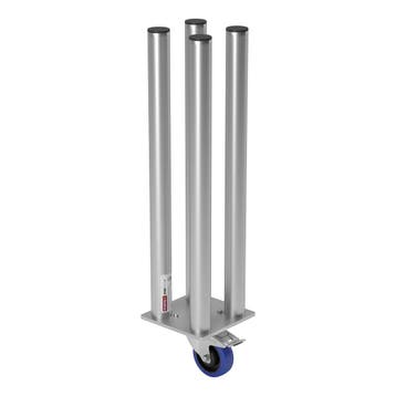 FORTEX STAGE750 Quattro poot met zwenkwiel/rem podiumhoogte, Verzenden