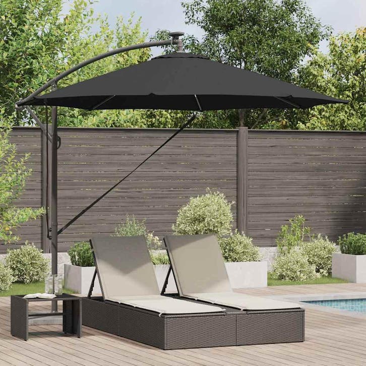 vidaXL Parasol 294 x 294 x 248 cm Polyester en Aluminium, Jardin & Terrasse, Parasols, Envoi