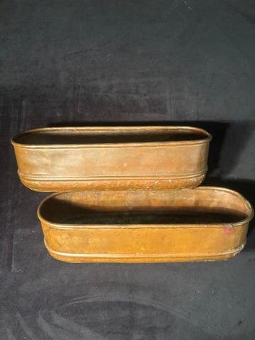 Jardinière (2) - barok - Koper, Brons - 18e-19e eeuw