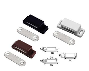 Set van 32 magneetsnappers, magneetsloten, zwart, Verzenden