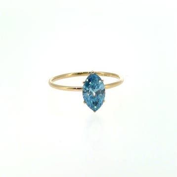 Zonder minimumprijs - Ring - 14 karaat Geel goud - 1.16ct.