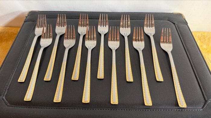 Royal - Bestekset (71) - Carla - Staal, Verguld, Antiek en Kunst, Antiek | Meubels | Tafels